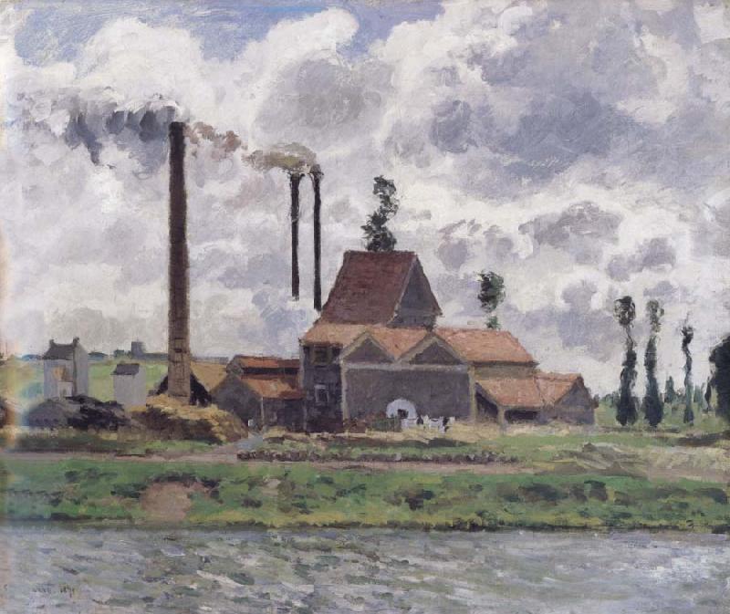 Camille Pissarro Factory near Pontoise Usine pres de Pontoise Germany oil painting art